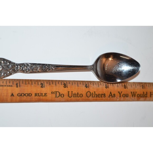 Vtg VERSAILLES MSI Stainless Salad Fork 6.5” Flowers + Spoon Japan - Picture 8 of 8